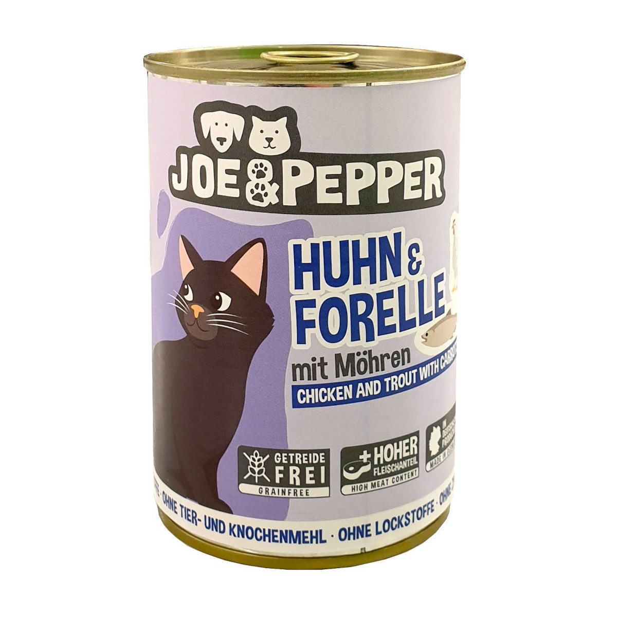 Joe & Pepper Katze Huhn + Forelle mit Möhren 400 g